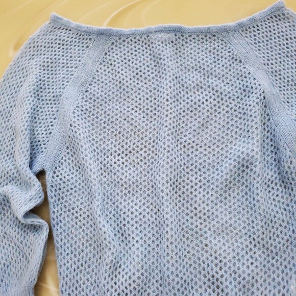 REISS Laurie Open-Knit Alpaca-Wool Blend Women's Off Shoulder Sweater Size Small - Picture 7 of 12